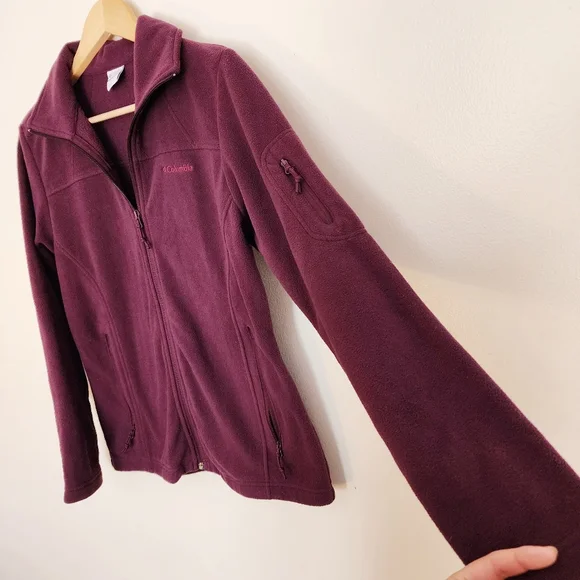 Columbia Purple Fleece Zip Up Size Small - Picture 2 of 7